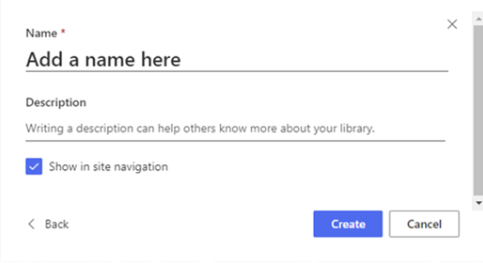 create a new library