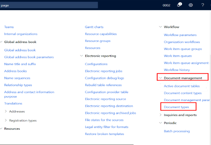 document types