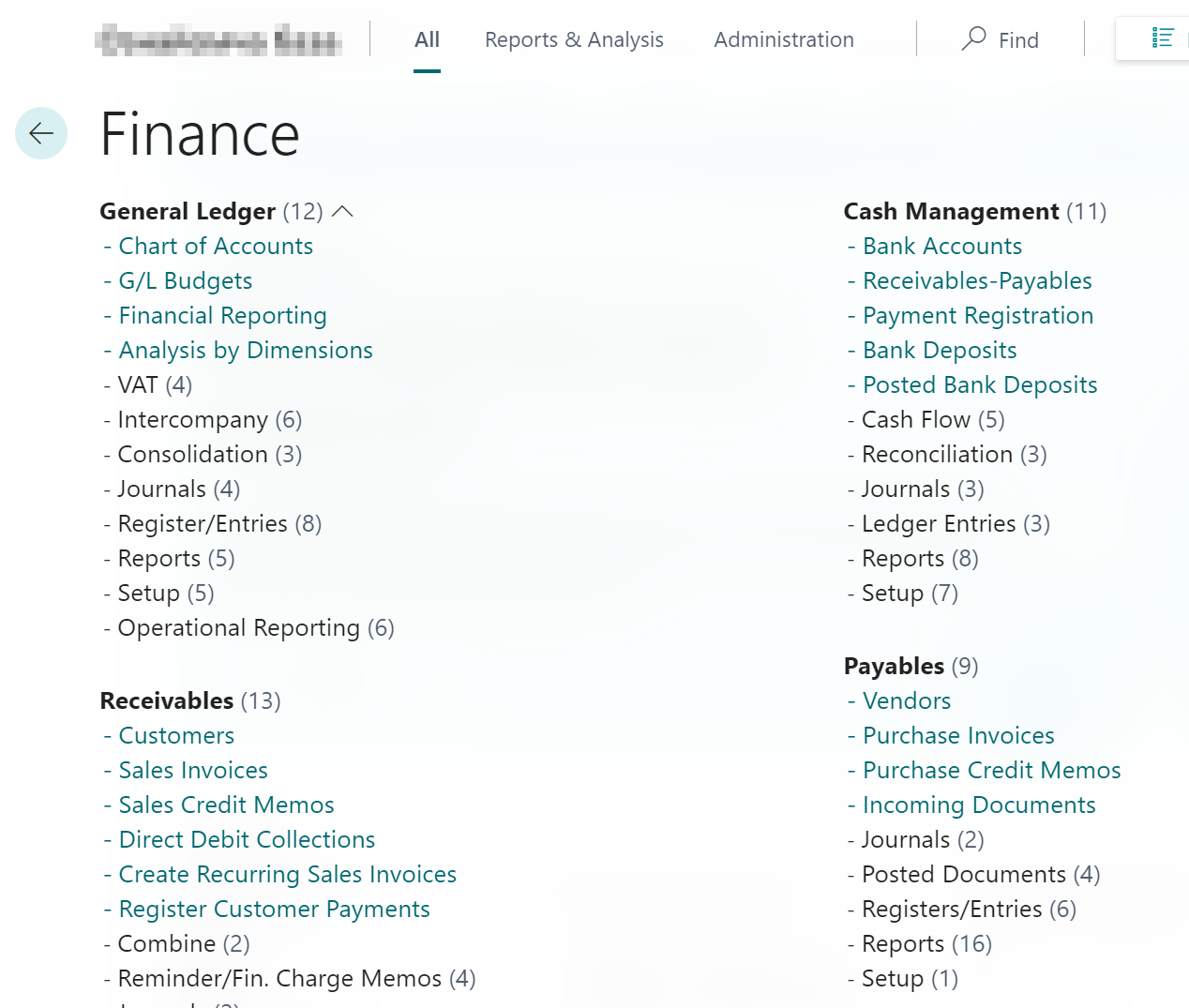 BC financial module