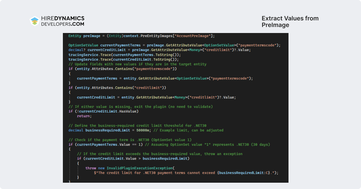 extract values from preImage